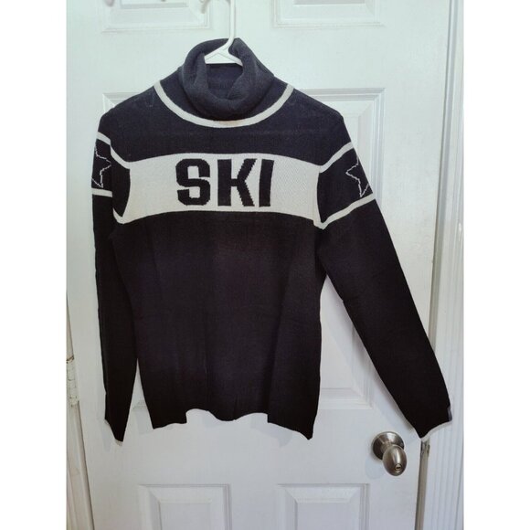 Scott & Scott London Black and White Turtleneck Sweater - Picture 3 of 8